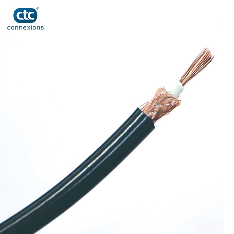 High Voltage CCA/CCS 75 Ohm RG6 Quad Shield Cable CATV Antena RG 6 Rf Coaxial Cable with Sma Connector