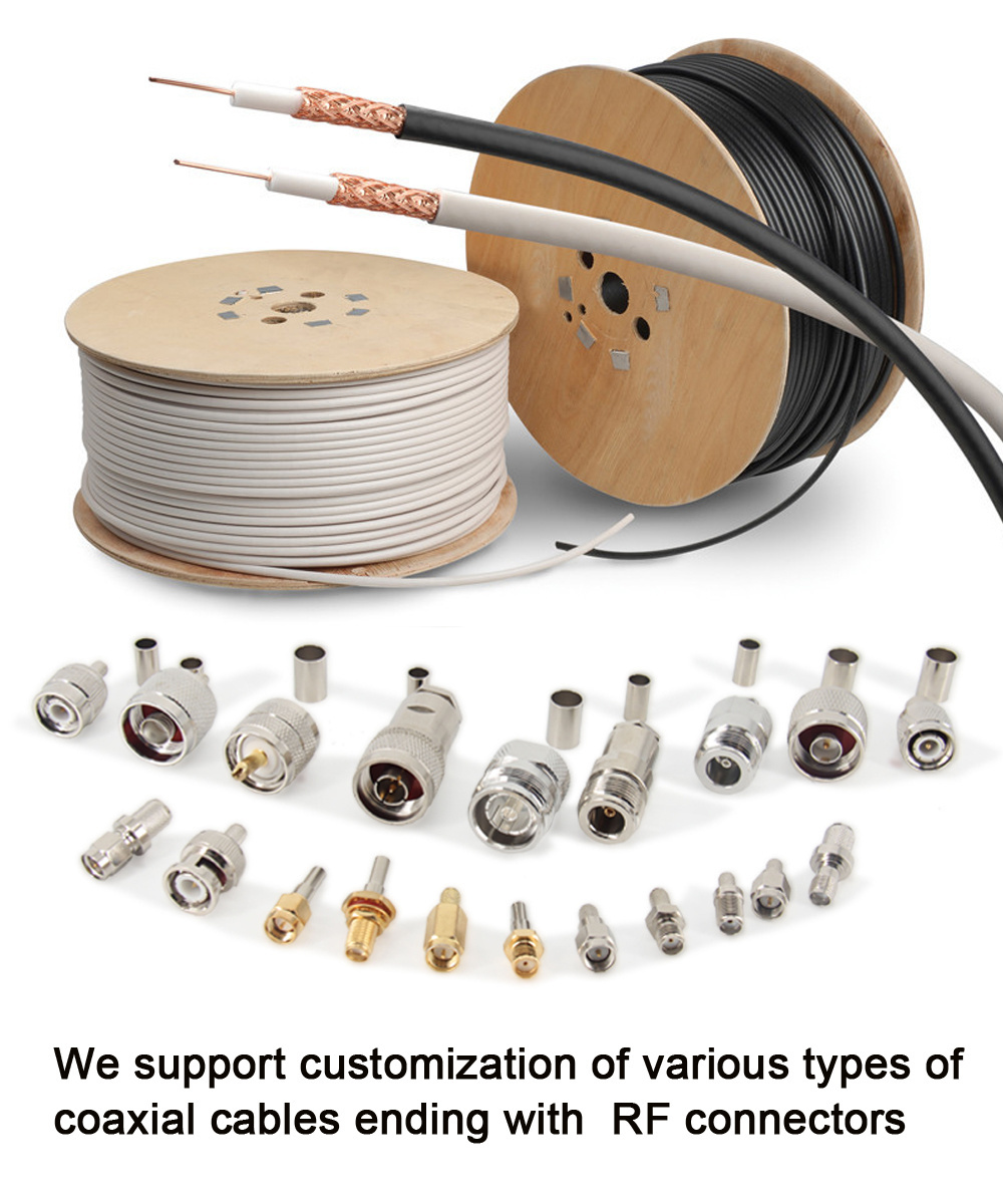 High Quality 75 Ohm CCS/BC Rg6 Rg6U Quad Shield Communication Cable Cctv Ul1354 Coaxial Cable Connector