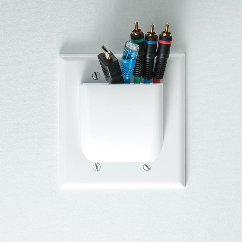 Double Gang Bull Nose  Electrical Outlet Cover US Style Low Recessed Voltage Pass Through Wall Plate