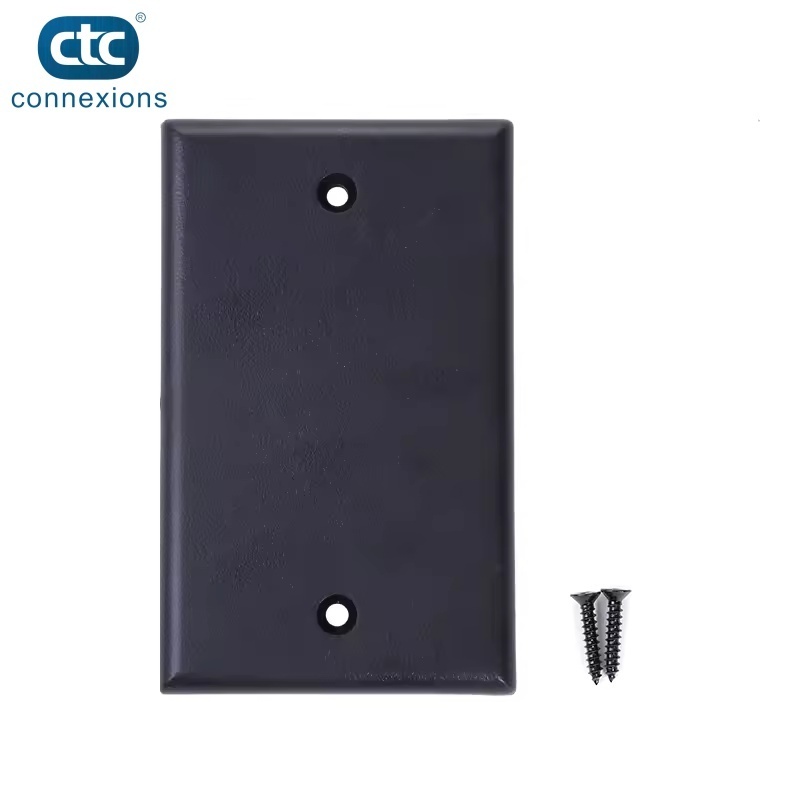 Ready to Ship Blank Electrical Wall Plate US Standard ABS 1Gang Blank Outlet Cover For  Decora