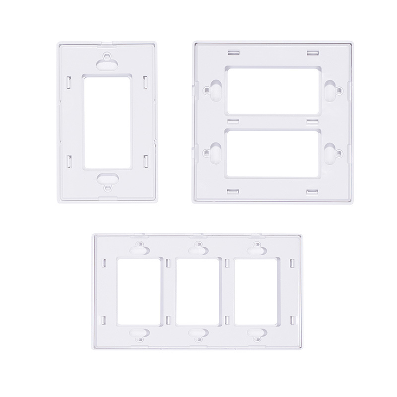 Electrical Wall Plate 1Gang 2Gang 3Gang Screwless Socket Switch  Decorative Plastic Face  Plates