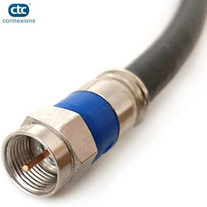 Good Quality 75 Ohm 3Ghz Quad Shield Indoor Outdoor Solid Copper RG6 Coaxial Cable