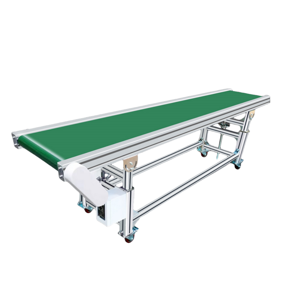 factory wholesale price fully automatic aluminum profile food grade conveyor belt with side rails can be tilted