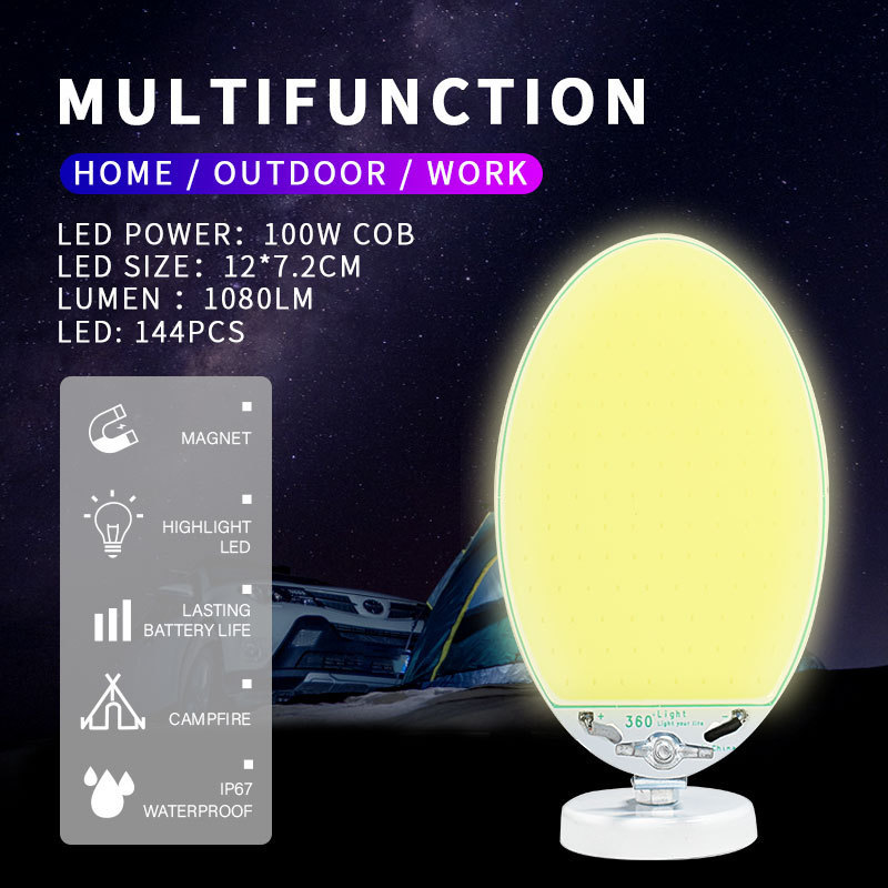 Conpex Portable Lantern Multi-function COB LED Camping Light for Outdoor Hiking Emergencies Hurricanes