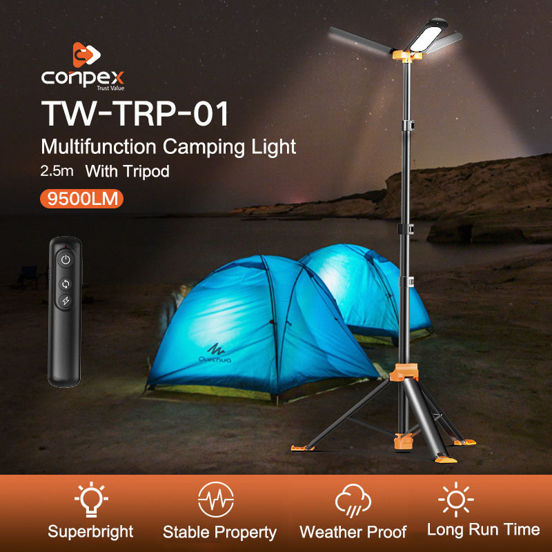 Hot Sale Camping Light Weight Light Camping Outdoor Adjustable High Pole Tent Camping Led Light