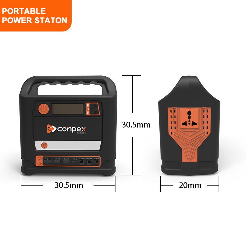 Conpex 300w Solar Panel Portable Power Bank AC/DC USB Output Outdoor Power Bank Station Electricity Generation