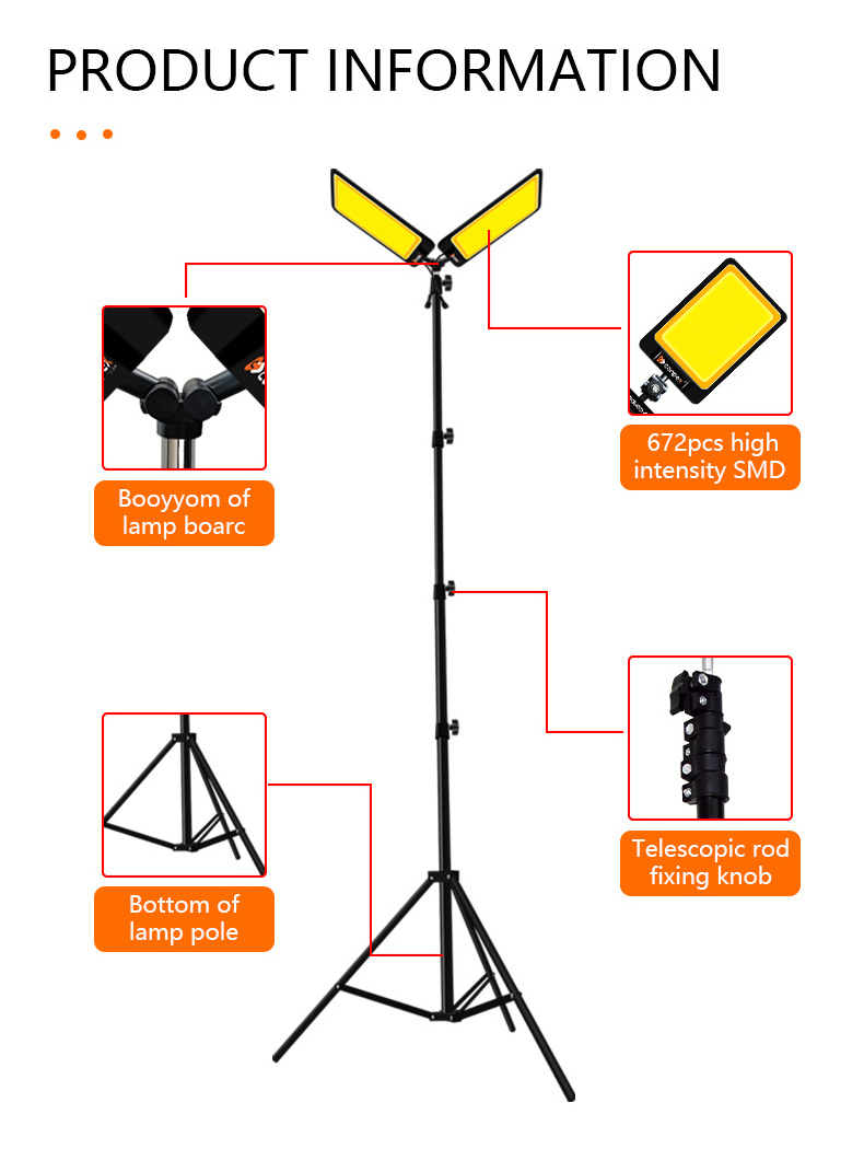 Conpex New Arrival Portable Camp Lantern With Pole FR-27 COB Tent Light Rating Outdoor Camping Light For Camp