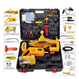 Conpex manufactures 3T 5 ton All-in-one Remote Tire Change Repair Emergency Tool Kits Automatic 12V small Scissor Lift Jack Set