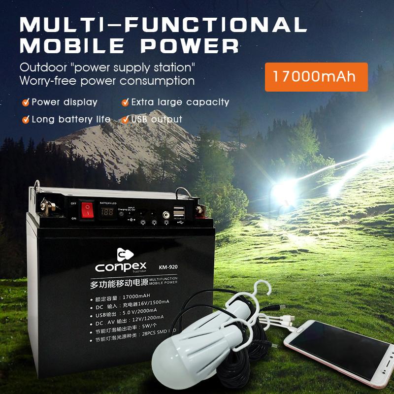 Conpex KM920 High Quality 20000mh Convertible Voltage Regulator Rechargeable Multifunction Mobile Battery Power Bank