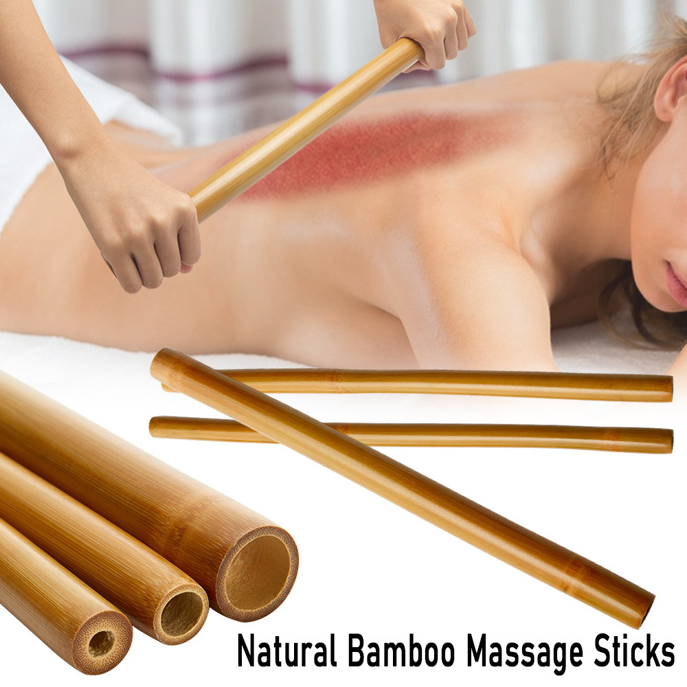 Natural Bamboo Massage Sticks Maderoterapia Kit Para Masaje Reductivo Scraping Wood Therapy Gua Sha Massager Muscle Pain Relief