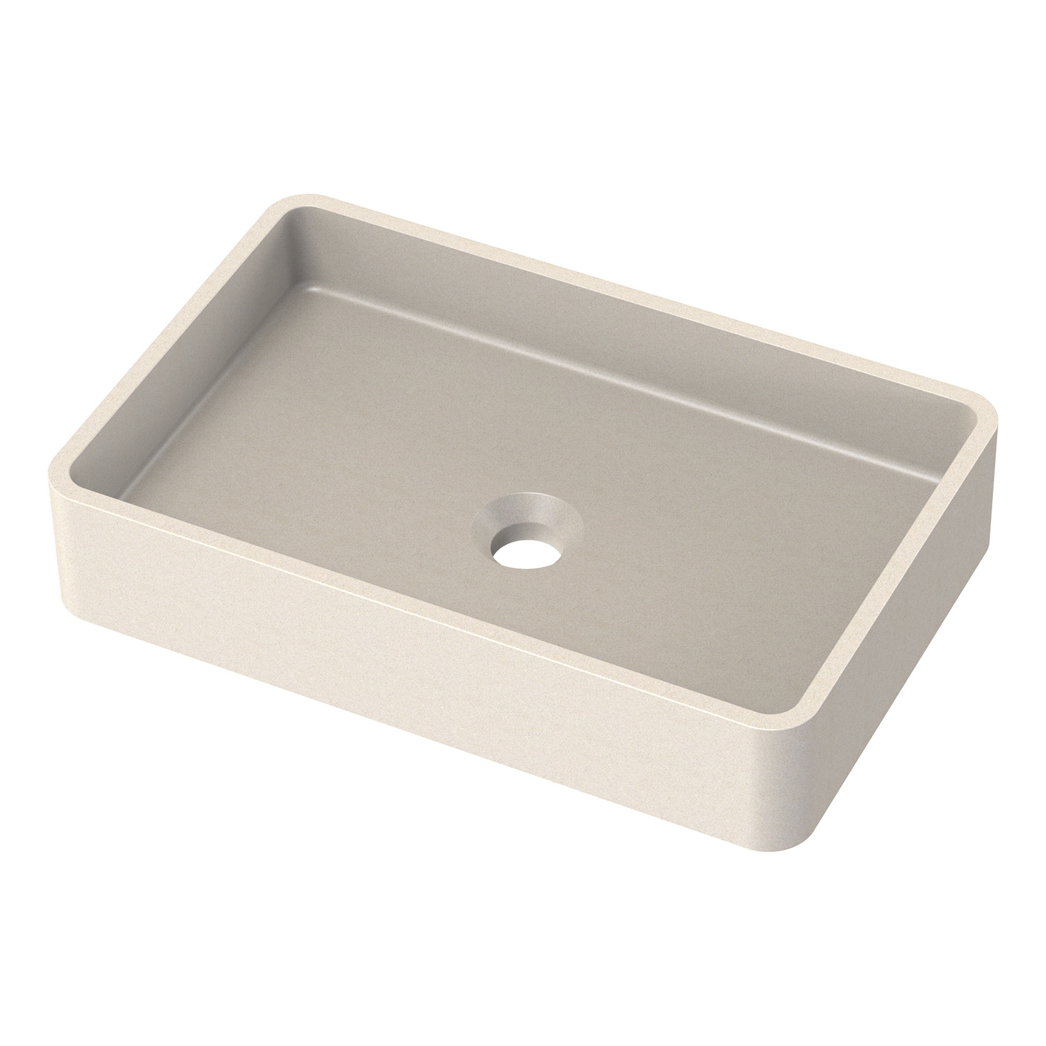 CONRAZZO Industrial Style Design Concrete Stone Rectangular Shape Wash Basin Cement Counter Top Solid Surface Hand Washing Sink