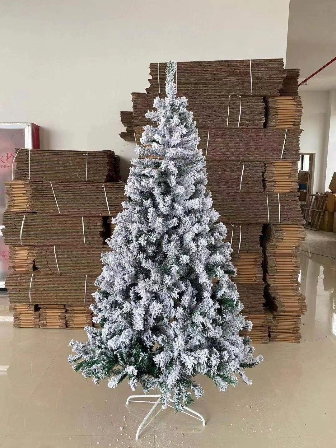 2024 snowing christmas tree with umbrella base artificial tree other christmas decorations with ornaments