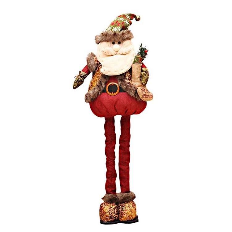 Life Size Santa Claus Navidad Stuffed Christmas Plush Reindeer Big Standing Christmas Santa Claus Doll