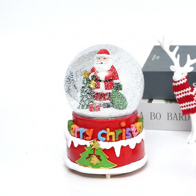 2024 merry christmas Santa Claus tree snowman gift box snowball gift glass ball snow globe with light music