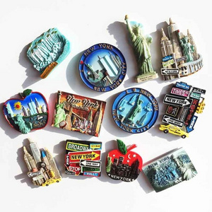 Wholesale 3D Resin Crafts Machine Printed US Tourist Souvenir Fridge Magnet In Stock