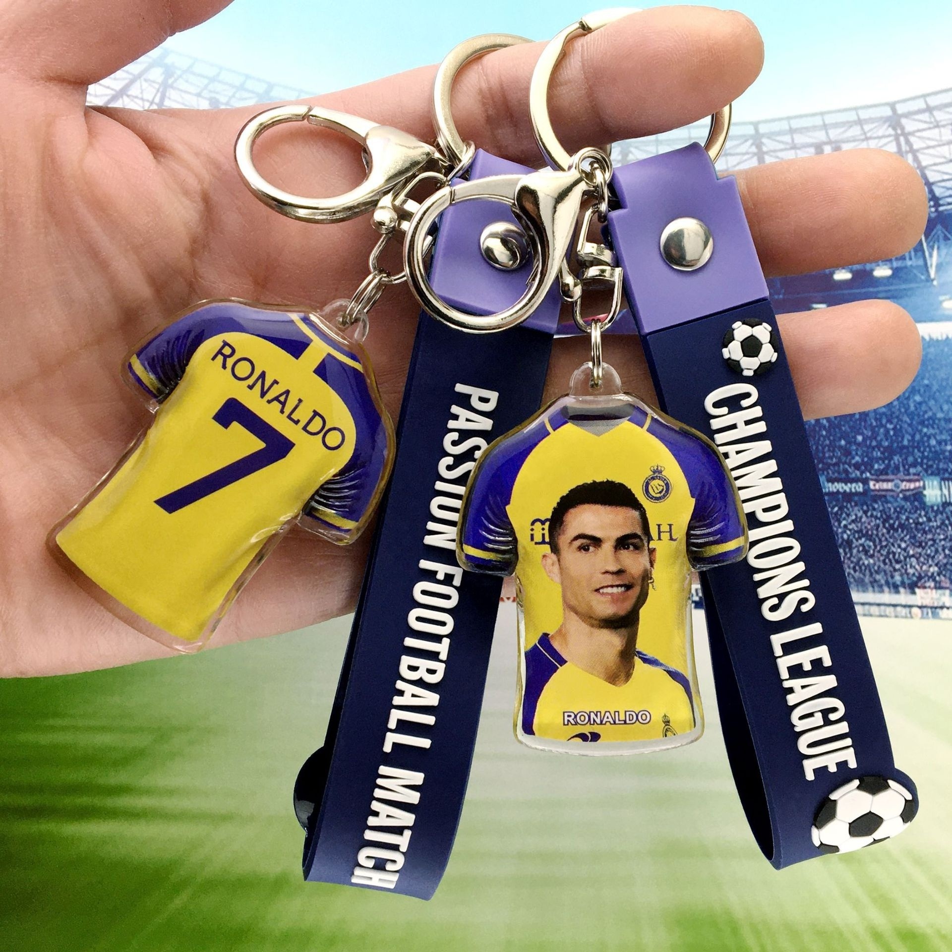 2024 Messi acrylic photo promotional keychains Inter Miami Bayern Munich Real Madrid Manchester