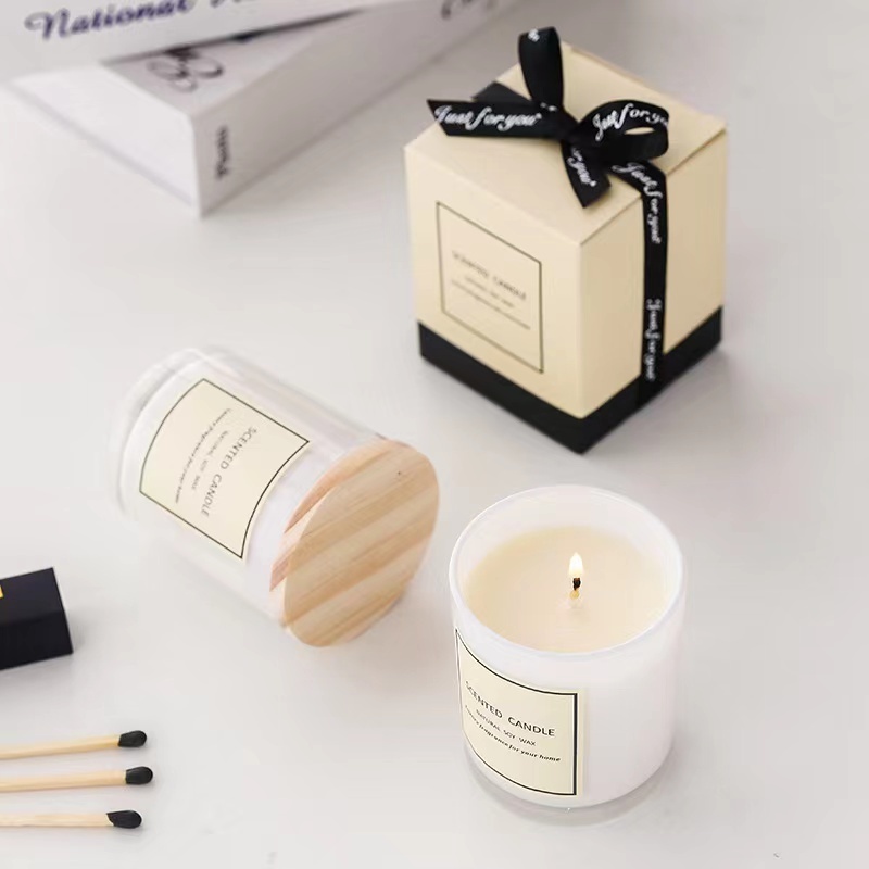 Conshine Home Decoration Glass Jar Smokeless Soy Wax Healing strong scented candles in bulk With Gift Box