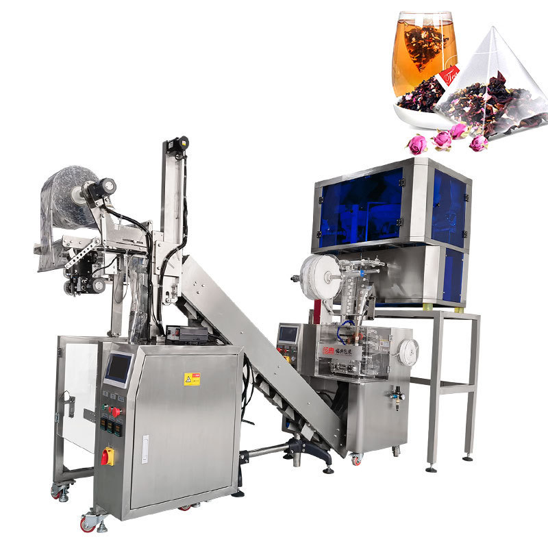 Ultrasonic Sealing Cutting MDP tea triangle bag packaging machine tea bags packaging machine