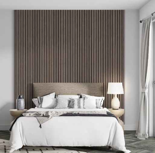 Wood Slat Wall Panels Lattenwand Sound Absorbing Soundproof Acoustic Panels 3D Wood Wall Tiles