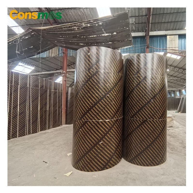 Flexible Circular Column Formwork System Laminated Cylindrical Film Faced Plywood for Construction