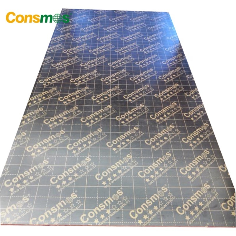 12mm or 15mm or 18mm brown black marine shuttering film faced plywood board for construction formwork