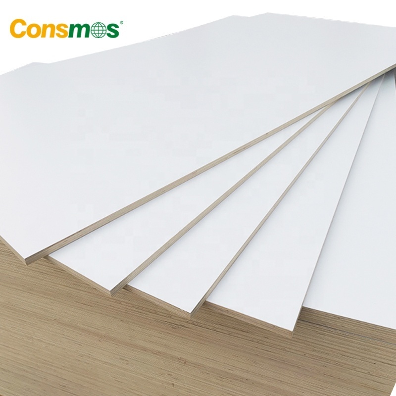 1220mm*2440mm 18 mm white color melamine laminated plywood sheet