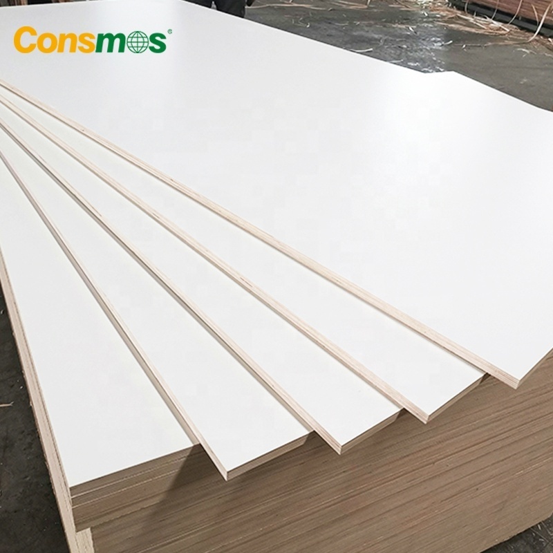 1220mm*2440mm 18 mm white color melamine laminated plywood sheet