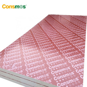 CONSMOS brand 4*8 15mm 18mm 21mm  black film faced plywood shuttering plywood price