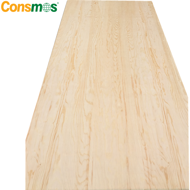 18mm radiata pine plywood for furniture ,BB/CC grade pine face plywood from Linyi consmos