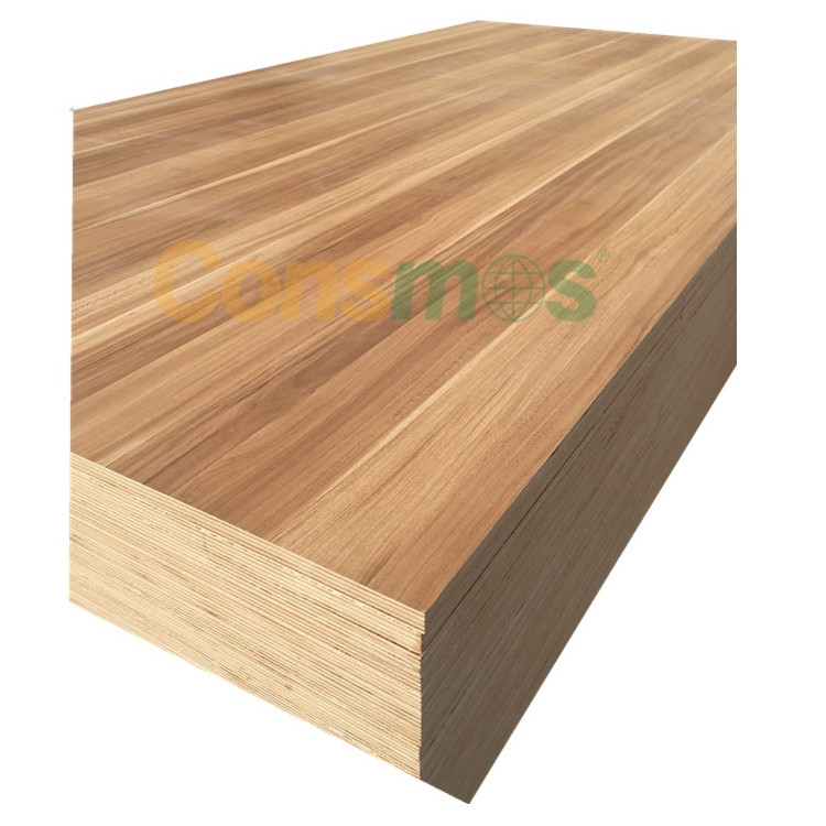 Linyi CONSMOS high quality 18mm marine melamine laminated plywood for furniture cabinets