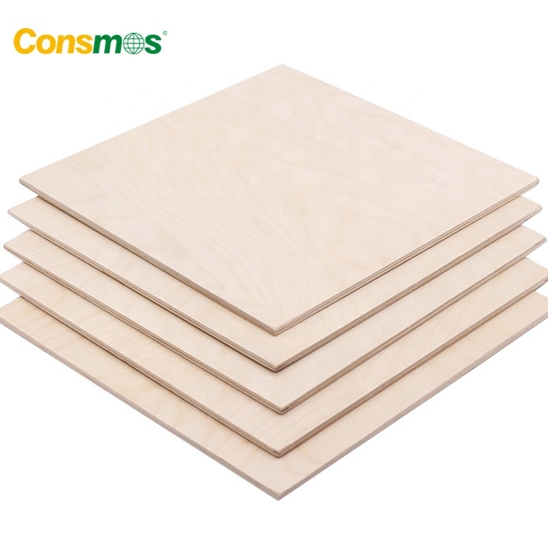 Consmos natural birch plywood kitchen cabinets prefinished birch plywood