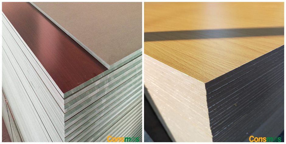 High quality E0 E1 melamine faced MDF/particle board/plywood for furniture