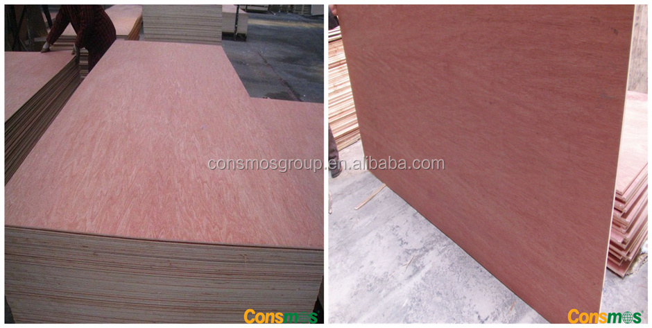 Linyi Consmos 2.7MM 3.2MM Natural Wood Veneer Faced MDF Door Skin Plywood