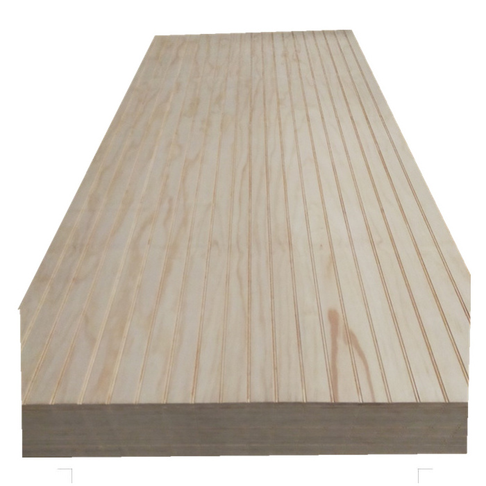 Consmos Tongue and Groove Plywood Roof Panel/Slot Pine Plywood/Grooved Plywood Pine For Chile Market