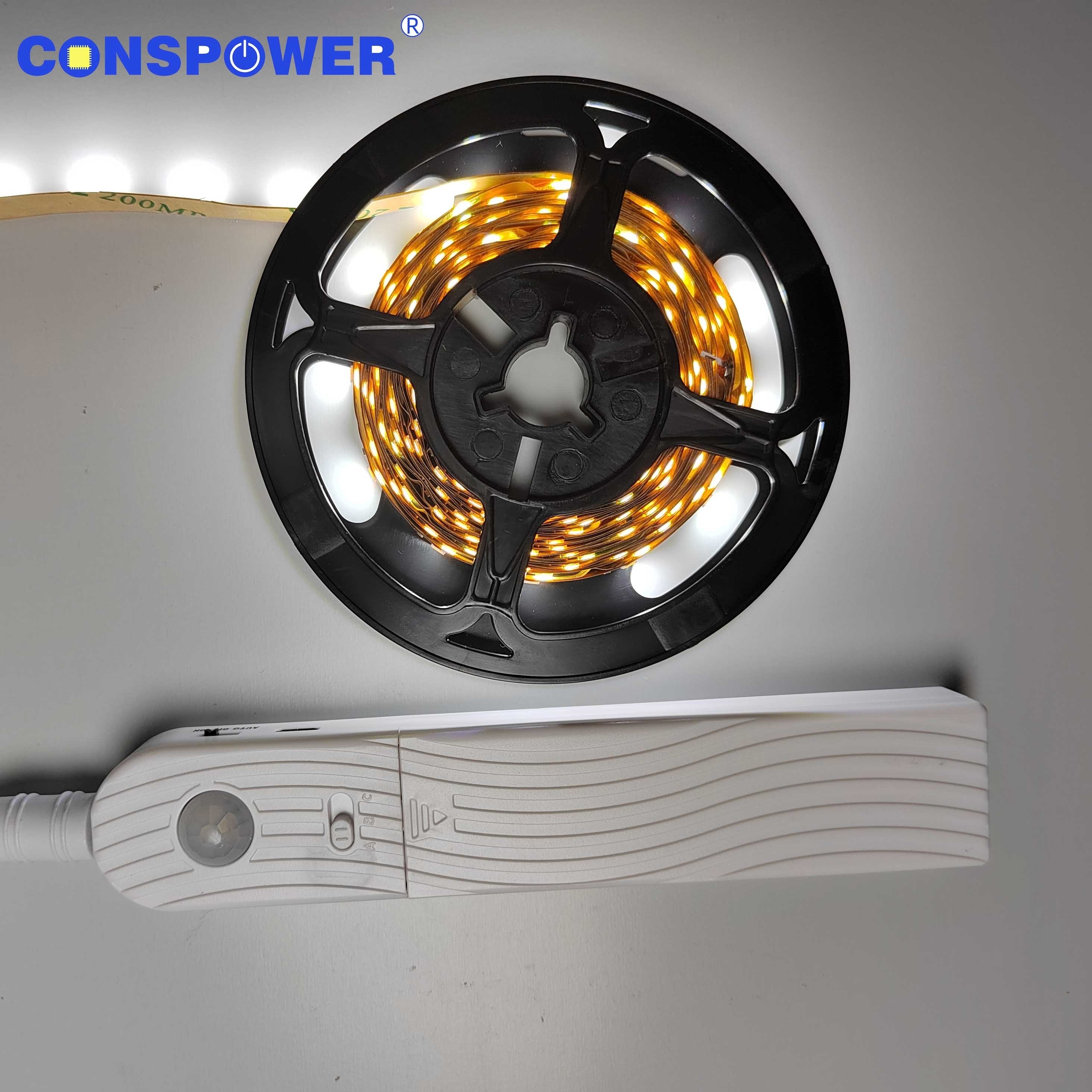 LED Indoor Light Battery Rechargeable Motion Sensor LED Strip Tape Light 2835 3M Kit