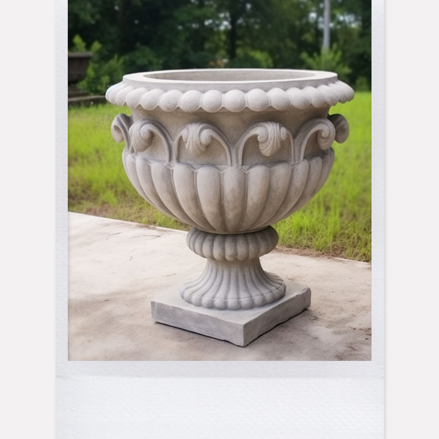 Outdoor Furniture antique large decorative roman outdoor garden backyard patio rust tall cast stone flower pots and urn planter