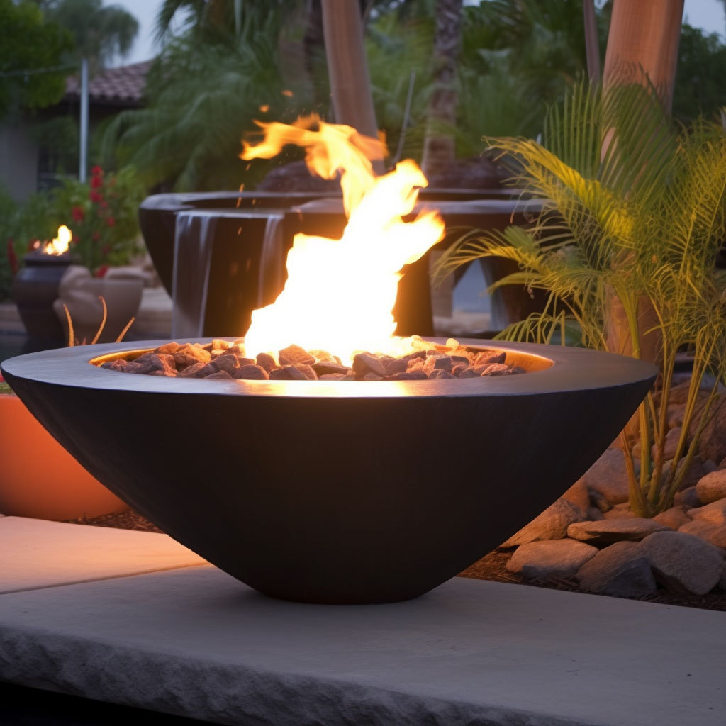 Competitive Price GRC tabletop fire pit for indoor and outdoor use