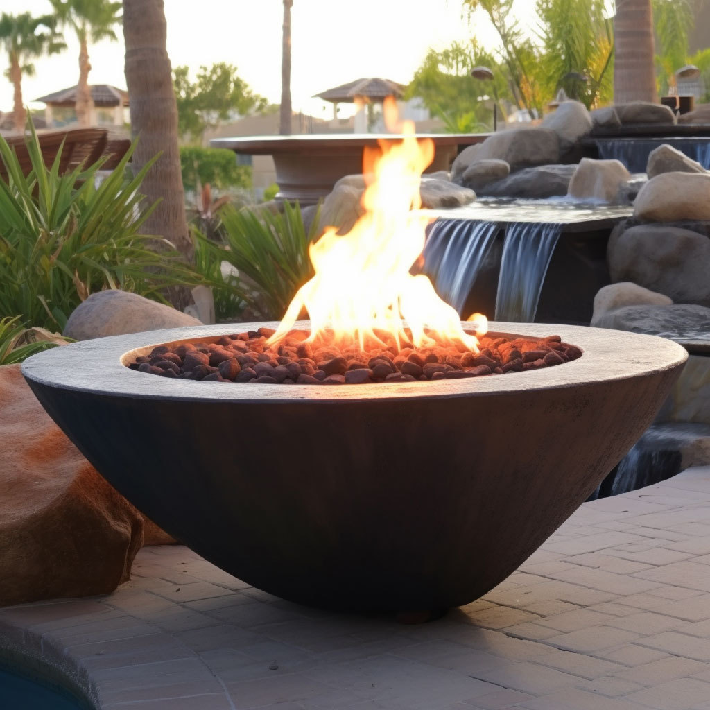 Competitive Price GRC tabletop fire pit for indoor and outdoor use