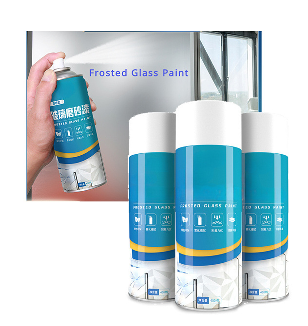 Waterproof Acid Frost Effect Sprayble Lacquer UV Resistant Frosted Glass Paint Matte Hazy Frost Glass Paint