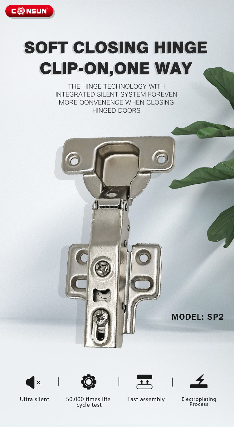 CONSUN Cabinet Hinge Concealed Adjustable Soft Close Hinges Hydraulic Furniture Hing Cabinet Door