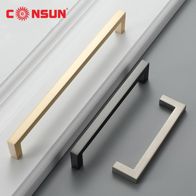 HD049-L Manufacturer Furniture Hardware Kitchen Cabinet Wardrobe Stainless Steel Drawer Doors Pulls Knobs Handle