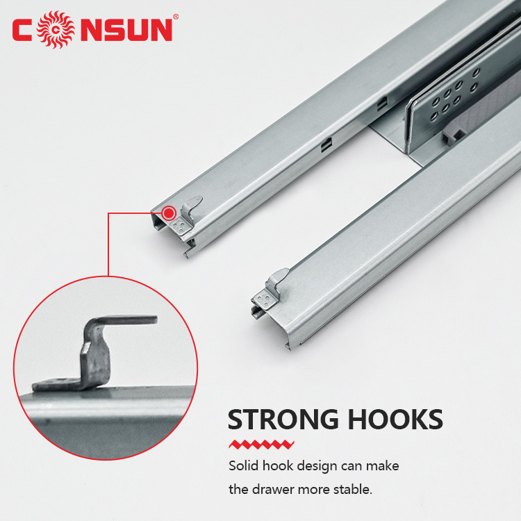 heavy duty concealed telescopic slide undermount drawer slides soft close