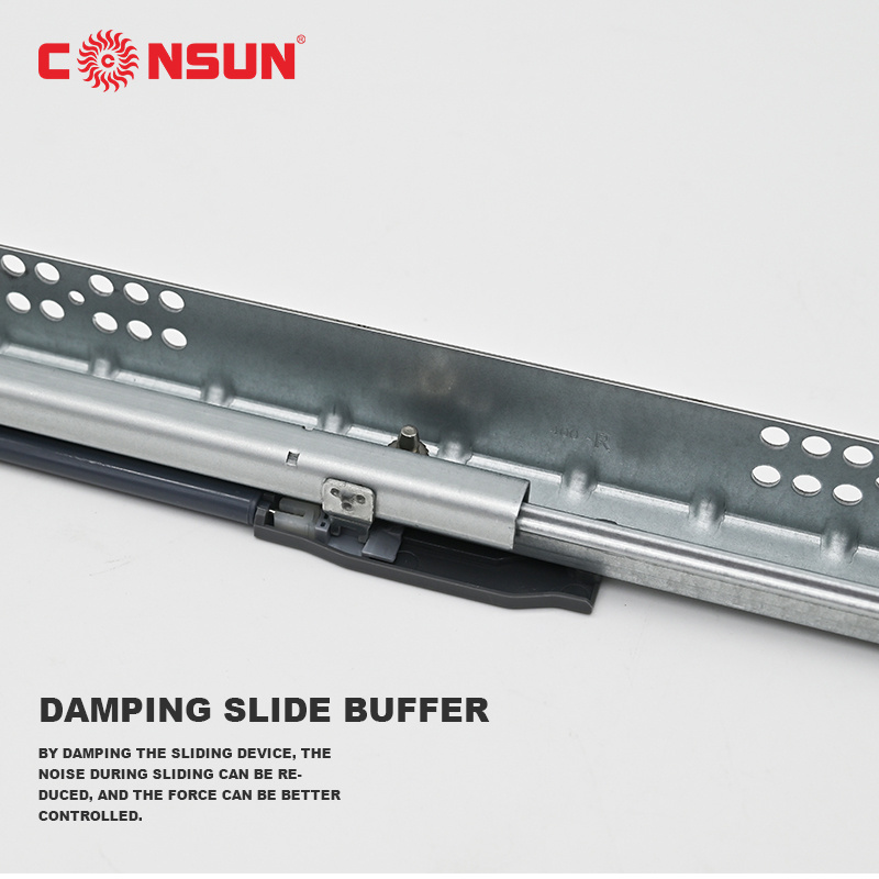 heavy duty concealed push to open undermount soft close drawer slides