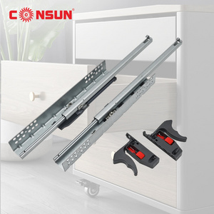 heavy duty concealed push to open undermount soft close drawer slides