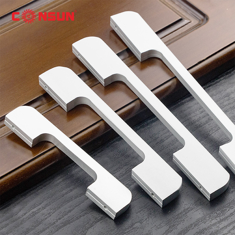 Zinc Alloy Brushed Gold Furniture Solid Cabinet Pulls Drawer Knobs Kitchen Door Cupboard Handle Pulls