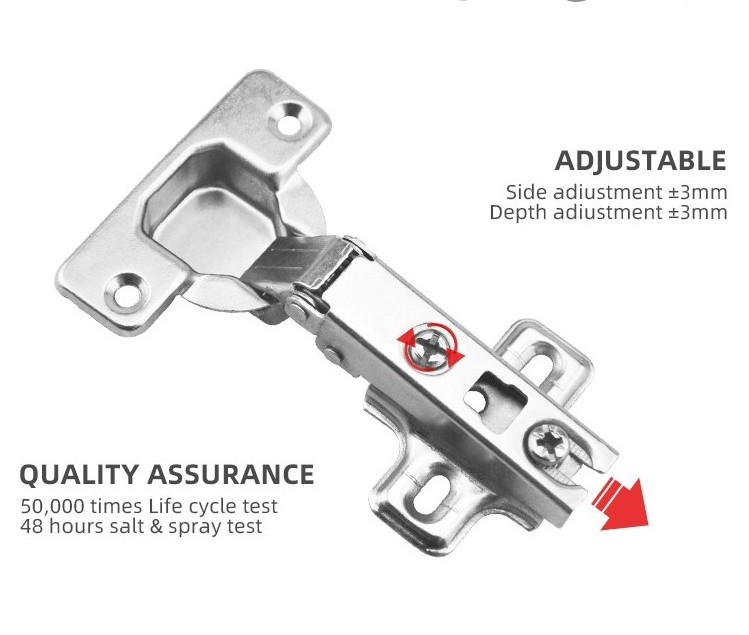 Self closing 35mm cup cupboard furniture two way concealed hinge nickel plated two holes and four holes