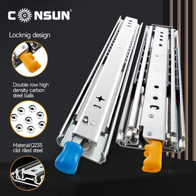 CONSUN Ball bearing locking drawer slide heavy duty drawer slides