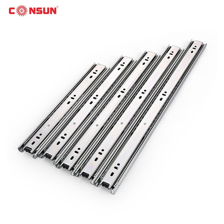 45mm Full Extension Drawer Slide, Furniture Hardware Ball Bearing soft close telescopic channels