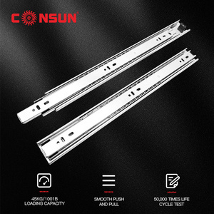 CONSUN  Manufacture Furniture Hardware Kitchen Cabinet 42mm Ball Bearing Normal Closing Drawer Slide