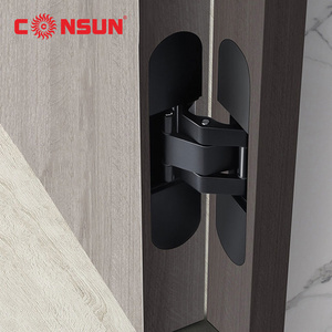 CONSUN Manufacture Furniture Hardware Kitchen Cabinet 3D Zinc Alloy Adjustable Hidden Cabinet Concealed Door Hinges